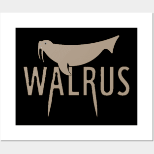 Walrus brown style Posters and Art